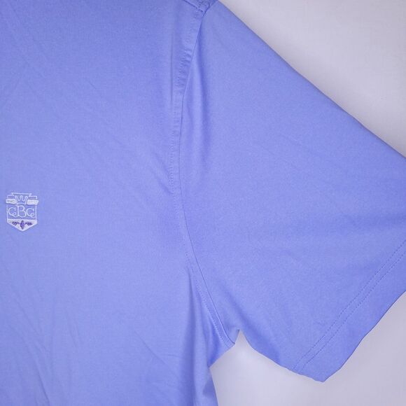 Johnnie O Polo Shirt Mens Large Blue  Prep-Formance Birdie Jersey Plum Crazy - Picture 4 of 10